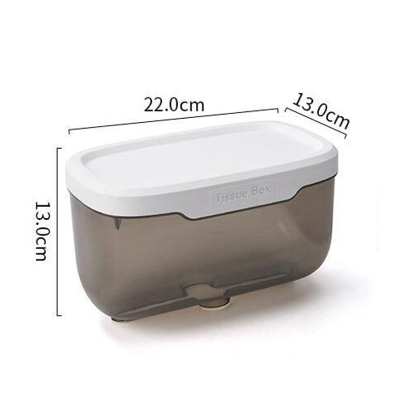 Wall Mounted Toilet Paper Holder Waterproof Tissues Box Shelf Bathroom Organizer