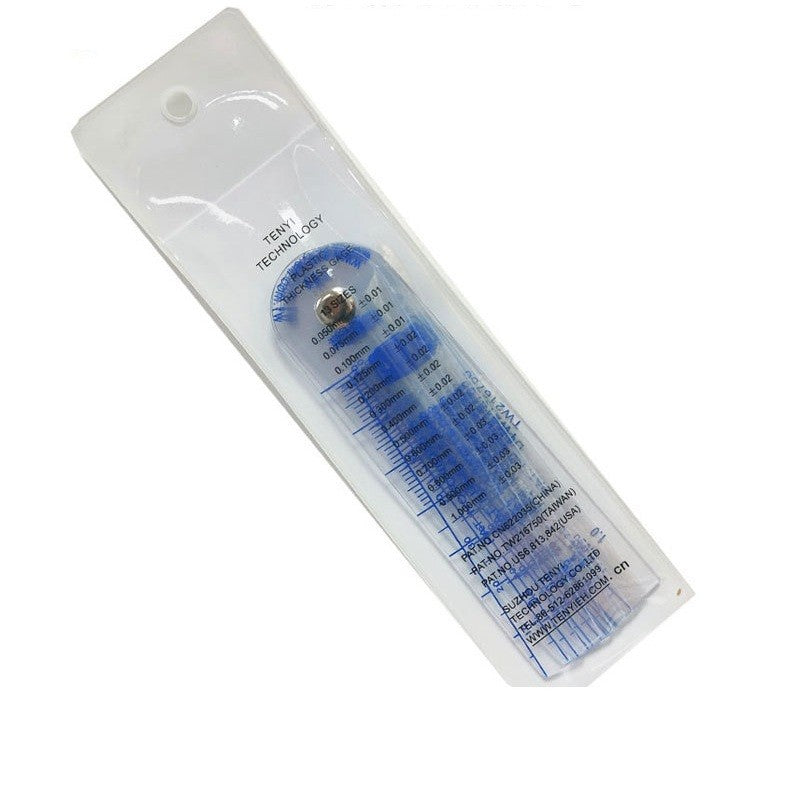 0.05-1mm Thickness Plastic Feeler Gauge Gap Filler Measuring Tool 13 in 1
