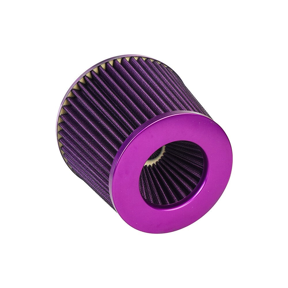 3" 76mm High Flow Inlet Cold Air Intake Cone Replacement Dry Air Filter Purple