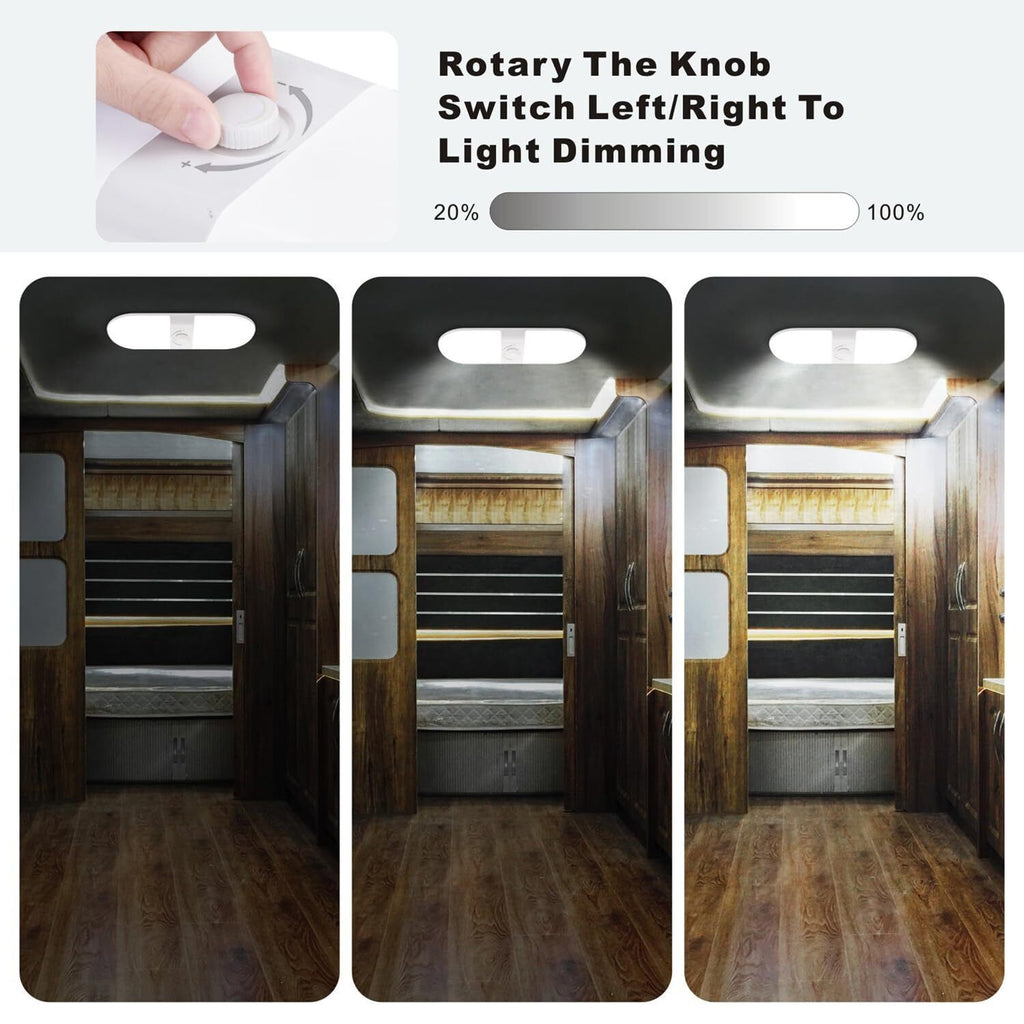 For RV truck12V dimmable ceiling light with switch caravan Motorhome lamps LED