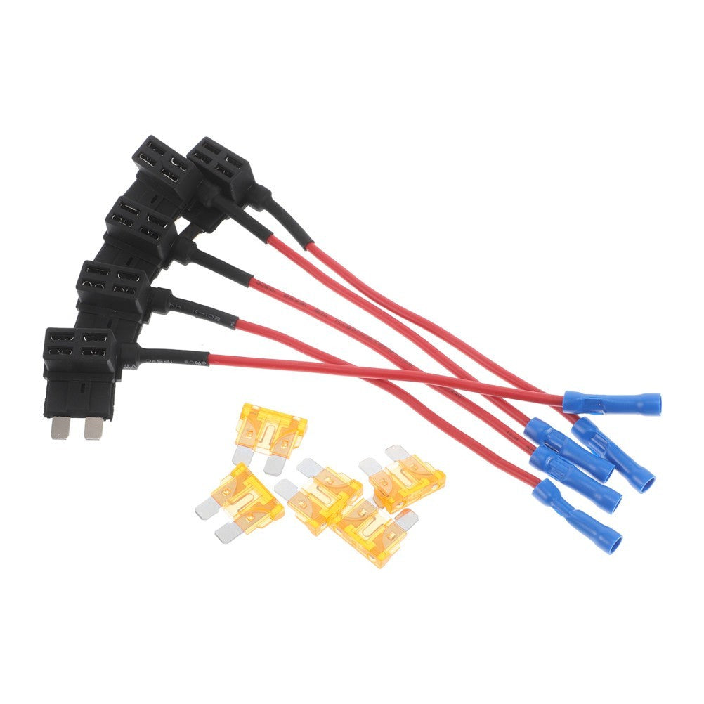 5 Pcs Low Profile Mini Fuse Tap Car Pull-out Auto Extender Cable