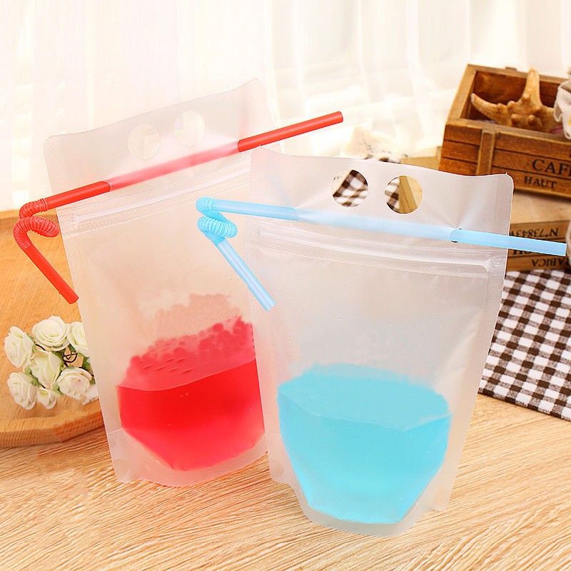 Clear Matte Portable Self Seal Bag Fruit Juice Milk Tea Drink Pouches Packaging