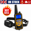 800M Electric Pet Dog Training Collar Anti Bark Obedience Remote Control LCD UK