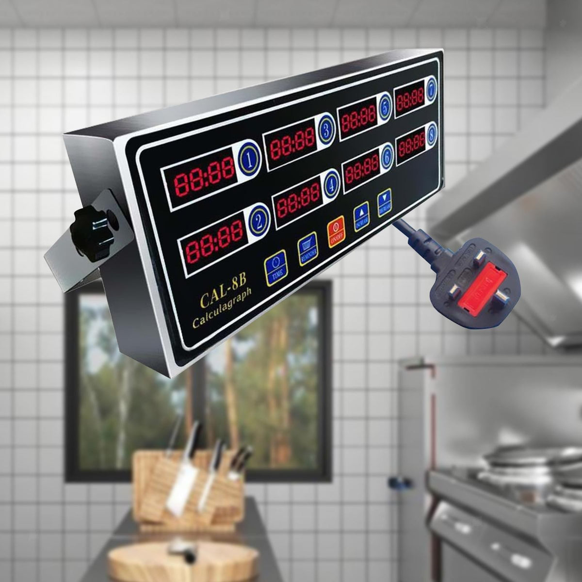Commercial 8 Channels Digital Kitchen Timer Cooking Reminder Timer Adjustable
