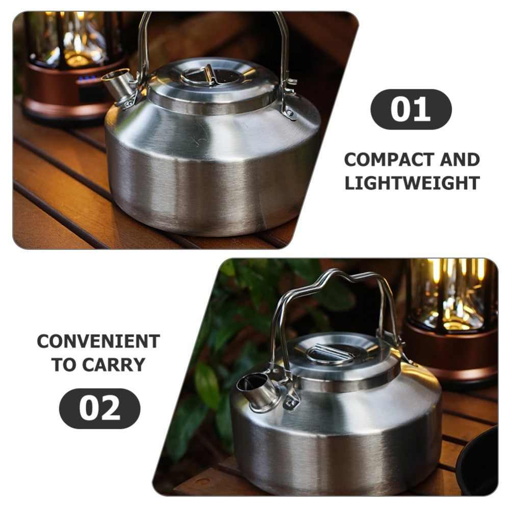 Portable Travel Kettle Stainless Steel Tea Teapot Small Stovetop
