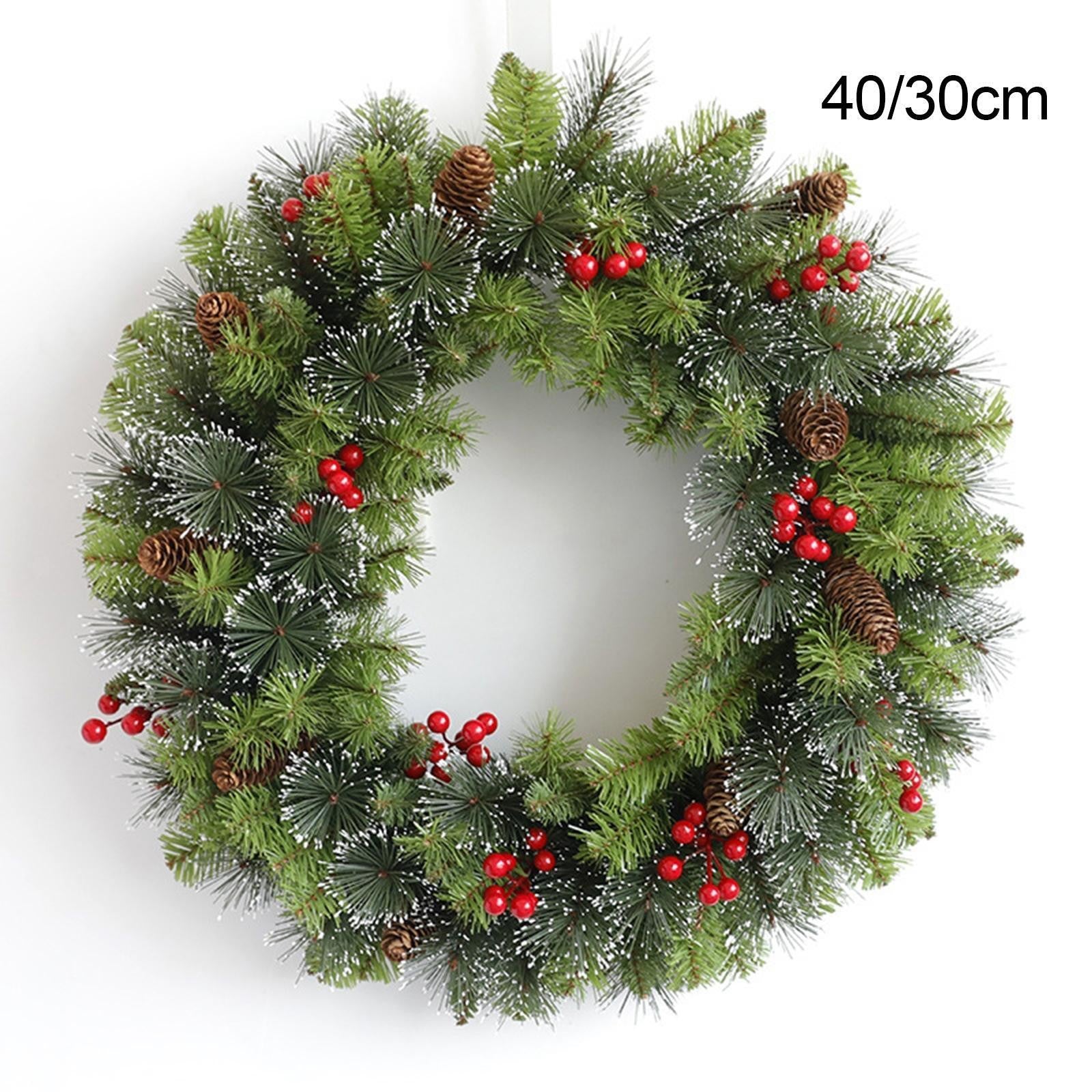 Artificial Wreath Christmas Hanging Winter Wreath for Door Window Home