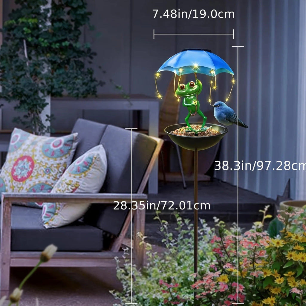 Solar Frog Statue Light Outdoor Garden Decoration LED Light  .*