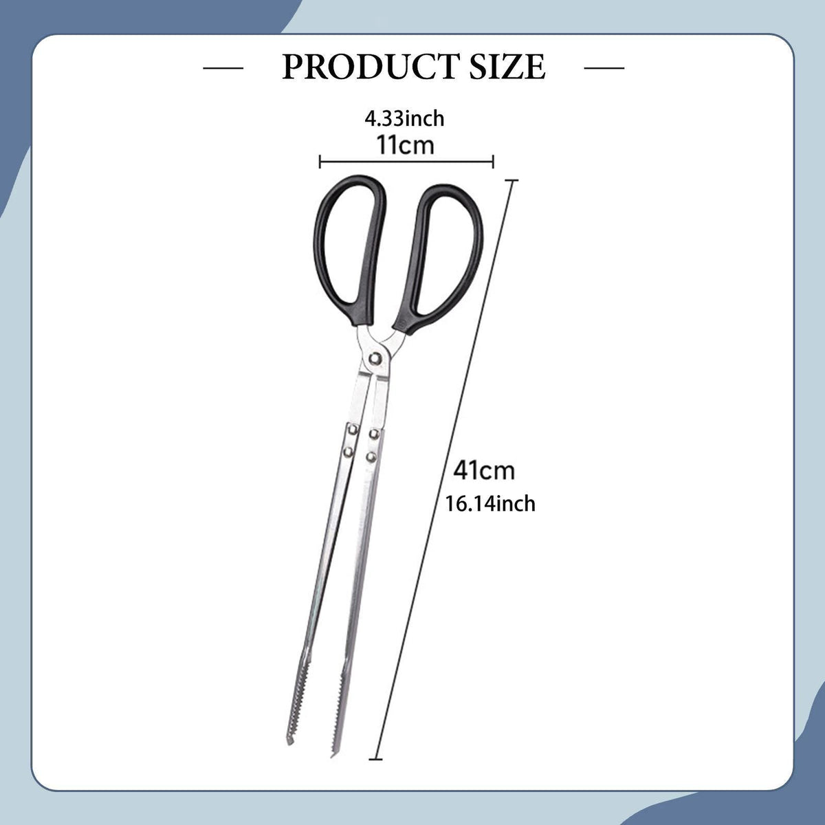 Charcoal Pick up Tool Stainless Steel Scissors Tongs for Picnic Barbecue BBQ