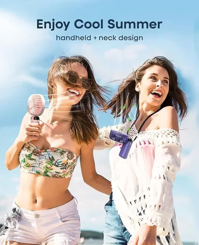 5-Speed Mini Handheld Fan Portable Fold Desk Cooler Cooling USB Rechargeable