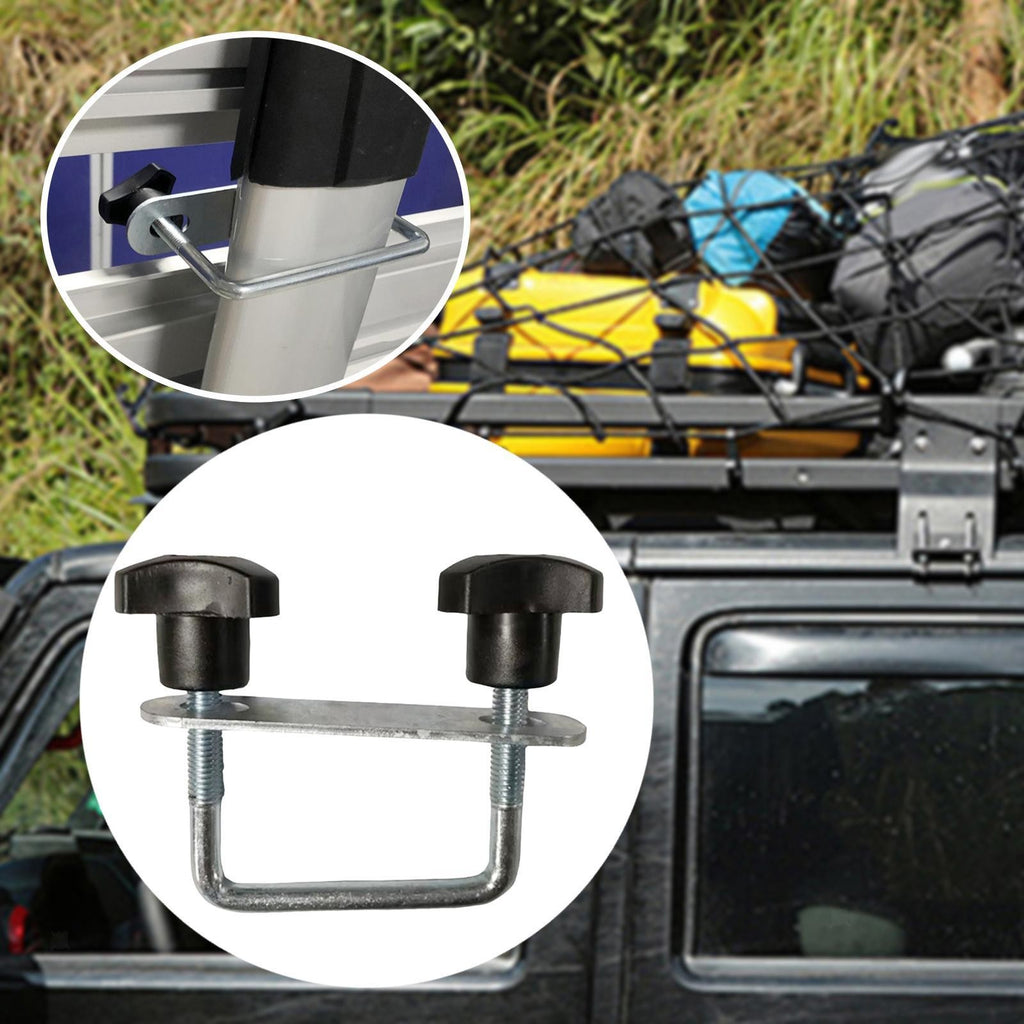 Roof Box U-Bolt Clamps for Car Vans, Mounting Brackets, Rooftop Cargo Carrier