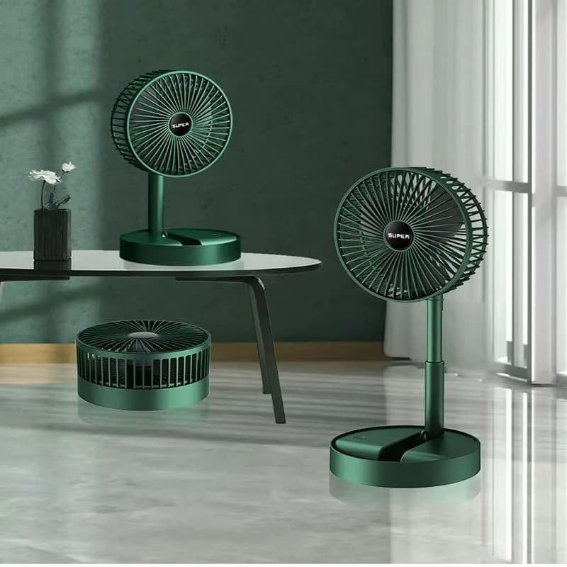 Telescopic Cordless Fan Cooling Wireless Folding Portable USB Rechargeable FanUK