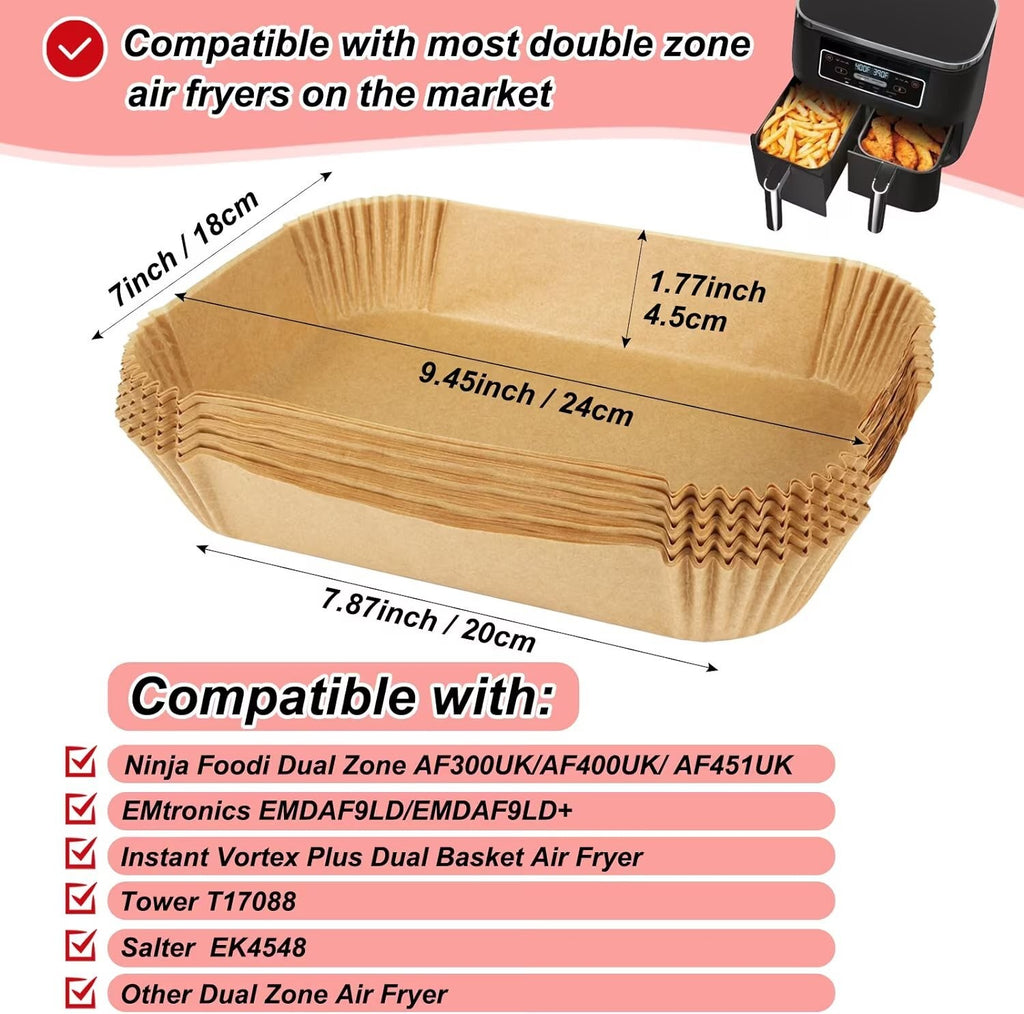 100/200 Air Fryer Liners Disposable Paper Liners Non Stick Parchment Paper Liner