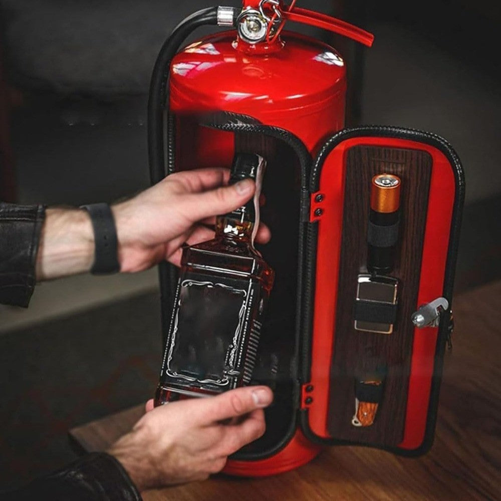 Metal Bottle Holder Red/Black Fire Extinguisher Storage System  Bar