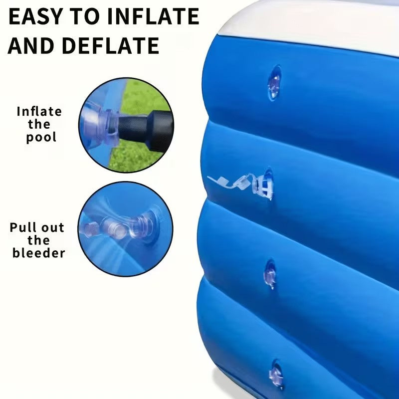 Garden Outdoor 1.5-2M Family Inflatable Paddling Pool Summer Kids Swimming Pool