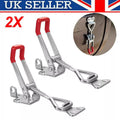 2x Over Centre Fastener Latch Door Catch SMALL Lockable Truck Trailer Body Clamp