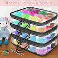 3 Pack Clear Yarn Storage Bags, Yarn Storage Organizer Tote Bag