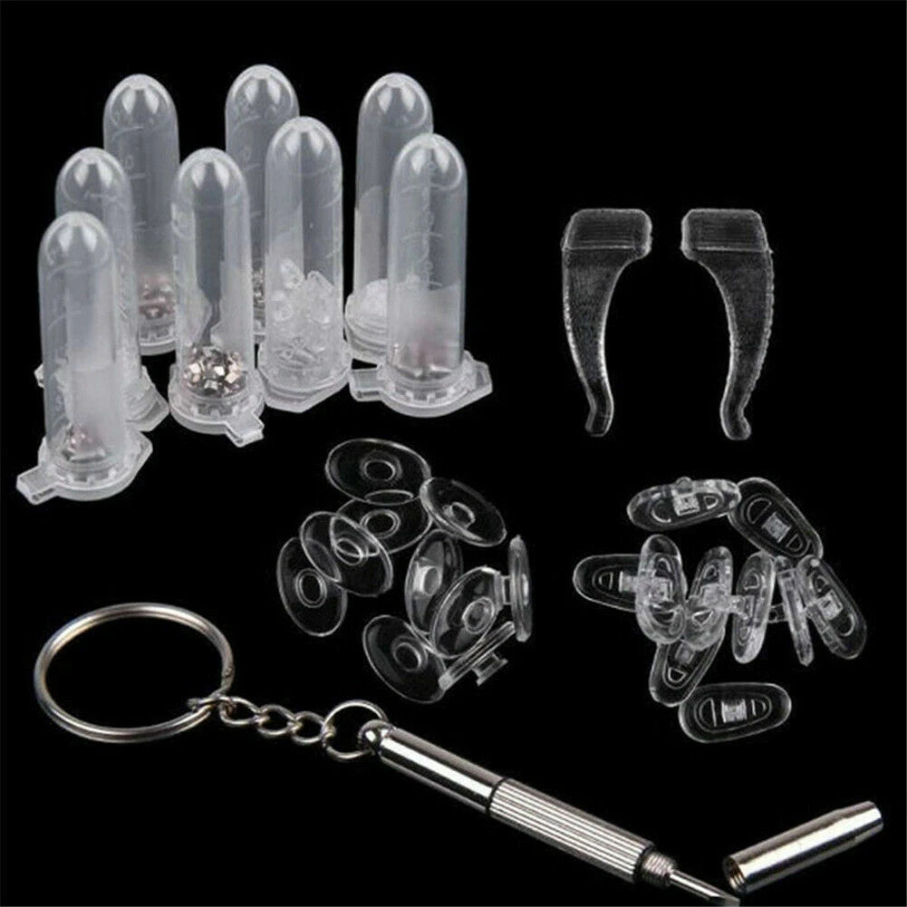 Glasses Repair Kit Spectacles Screws Nose Pads Optical Repair Kit