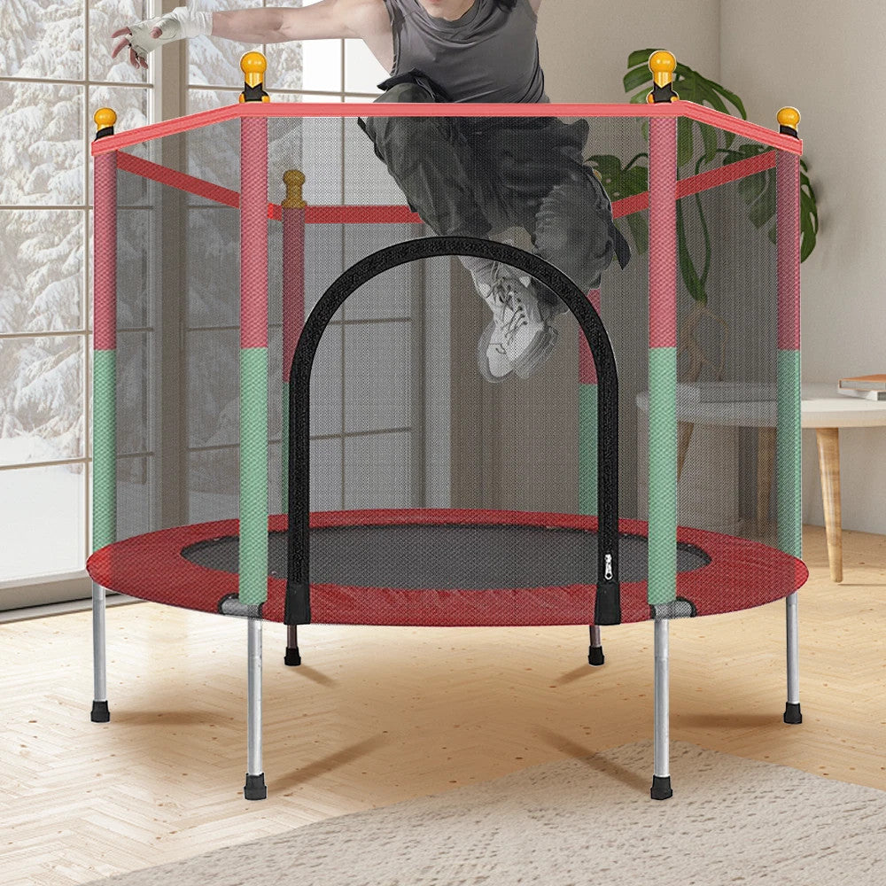 OUTDOOR TRAMPOLINE 5FT WITH SAFETY ENCLOSURE FOR KIDS