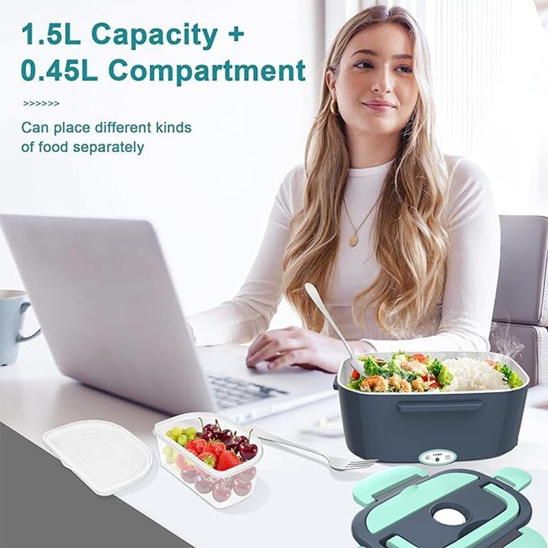 60W 1.5L Electric Lunch Box Food Heating Portable 24V / 12V Office Car UK Plug