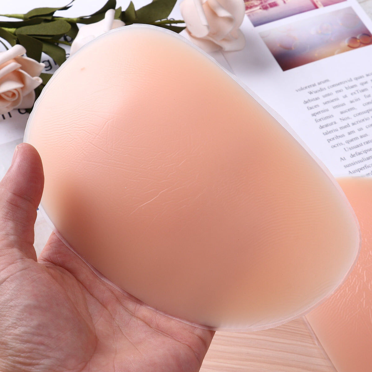 1 Pair Drop Shaped Silicone Butt Pads Buttocks Enhancer Booster Hip Bum Padding