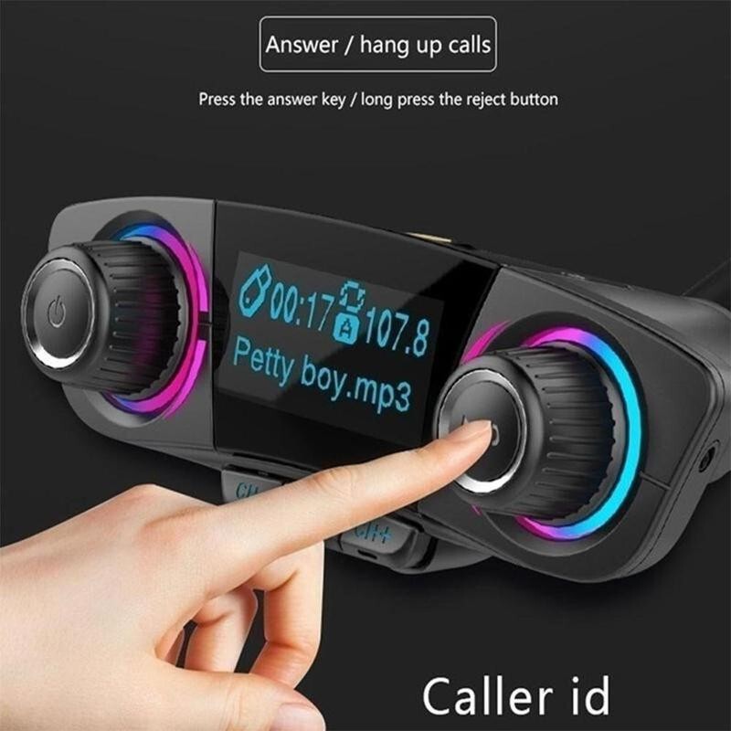 Car Wireless Bluetooth MP3 FM Transmitter AUX Audio Stereo Adapter 2 USB Charger