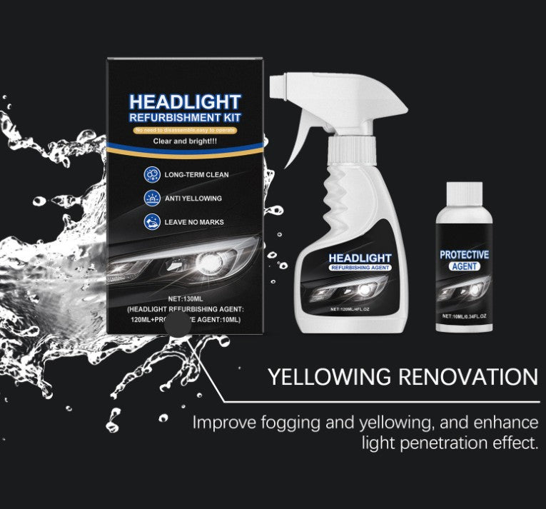 Q4 Headlight Restoration,Automotive Tourgoing Headlamp Restoration Fluid Kit