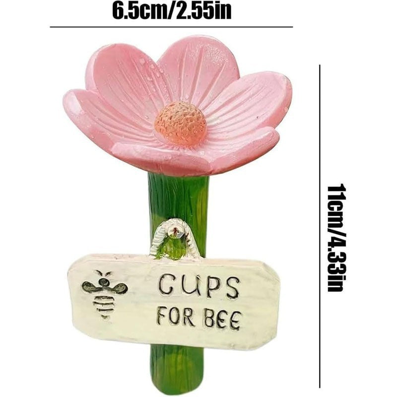 Flower-Shaped Bee Watering Station  Colorful Butterfly Hydration Spots Bee Cups
