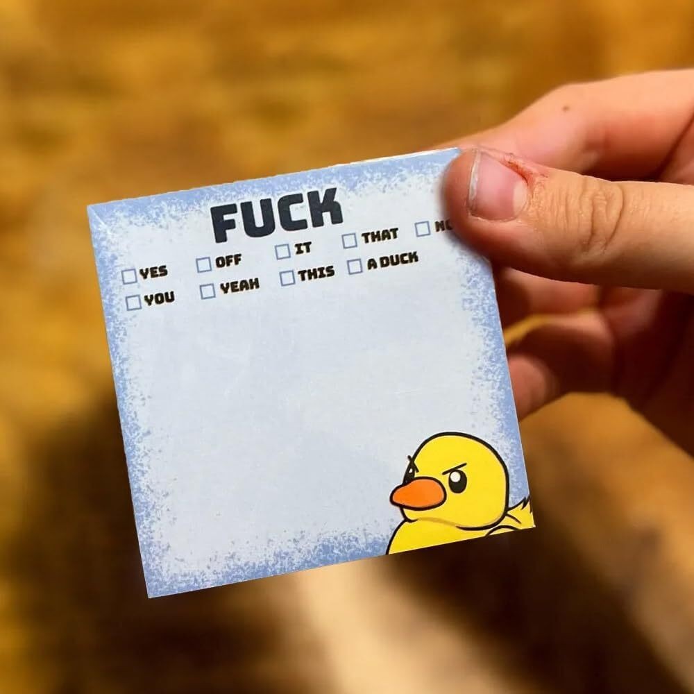 Funny Sassy Duck Sticky Notes, Hilarious Sticky Notes, Funny Memo Pads Sticky