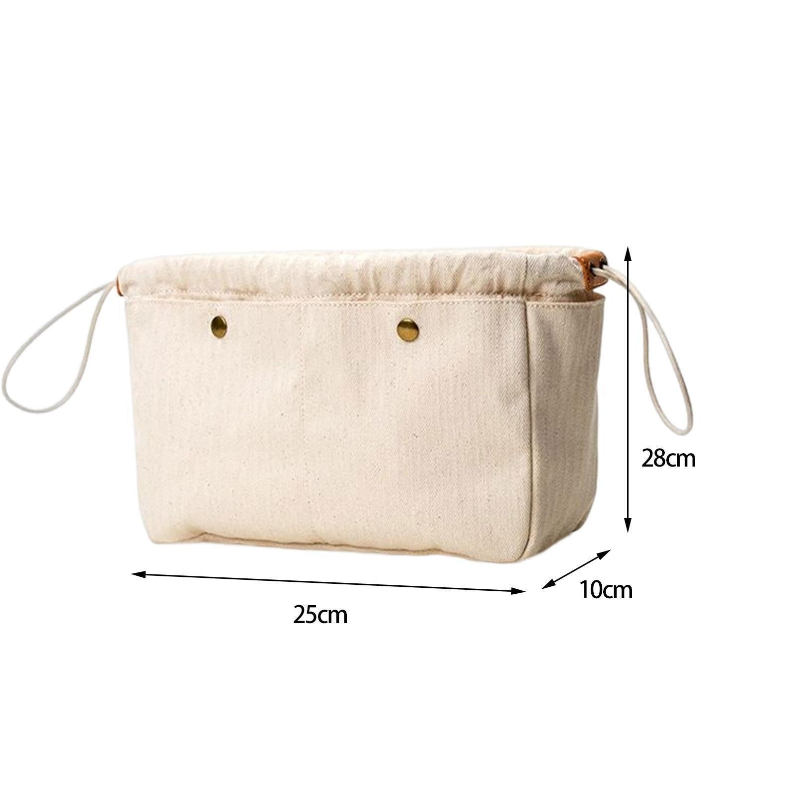 Canvas Bag Organizer Handbag Liner Lightweight Large Capacity Bag Insert Tote