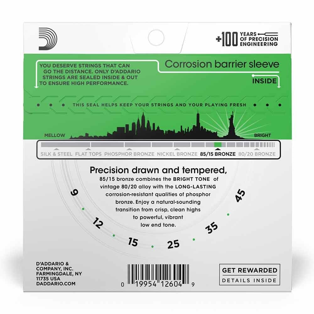Acoustic Guitar Strings, Super Light EZ890 By D'Addario, 9 - 45 Gauge B