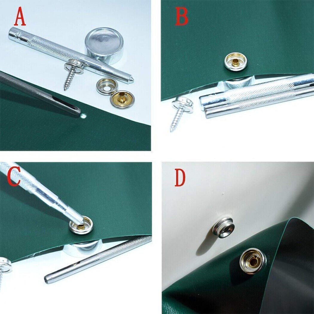 Universal 62 Set Stainless Steel Boat Marine Canvas Snap Cover Fastener Kit