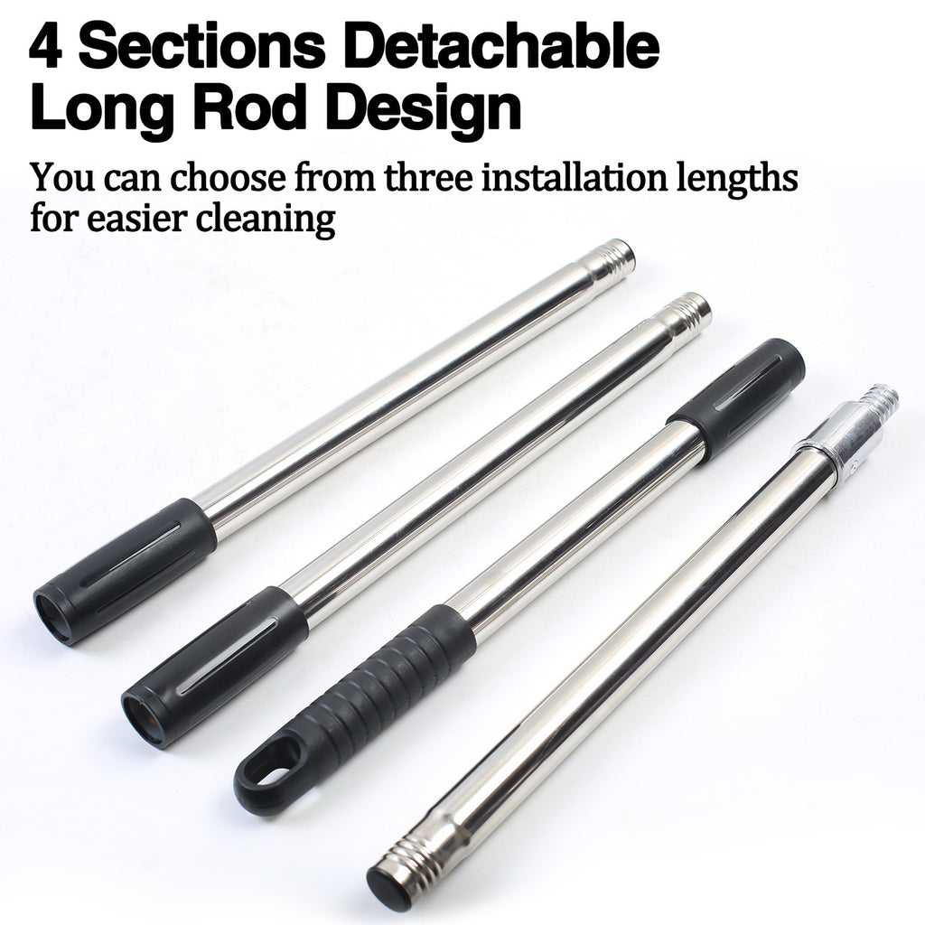 1.6m Top Quality Pizza Oven Brush &Steel Handle Brass Bristles & Steel Scraper