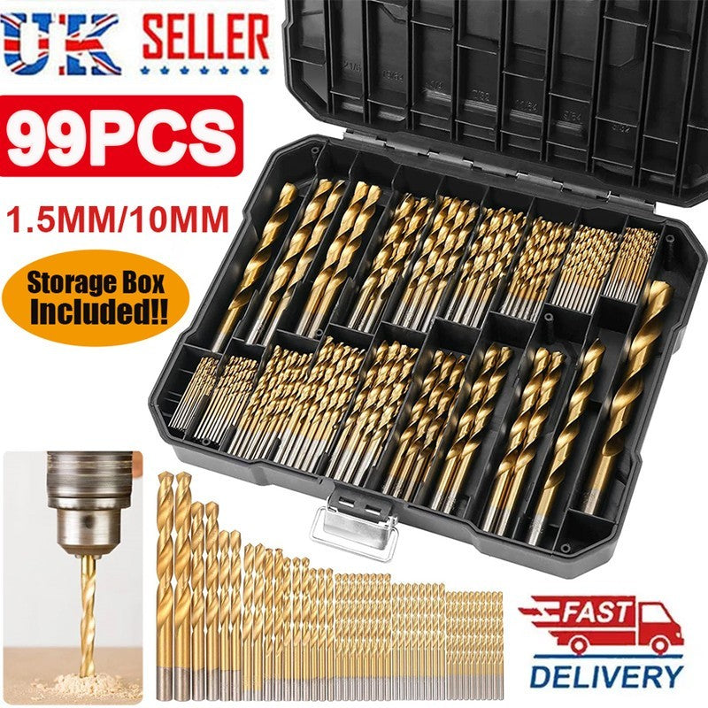 99Pcs Cobalt Drill Bits Set for Stainless Steel Metal HSS-Co Cobalt Bit Titanium