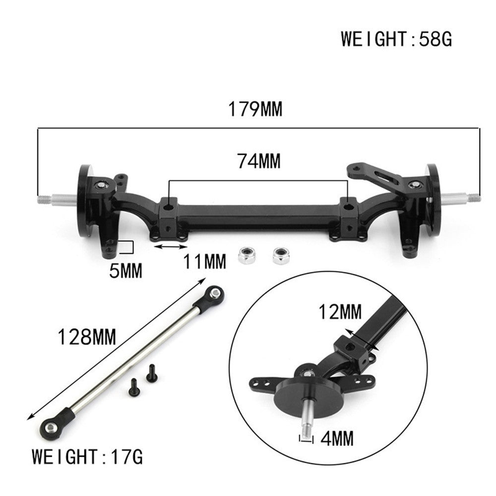 Alloy Front Steering Wheel Axle OR Steering Rod For TAMIYA 1/14 Tractor RC Truck