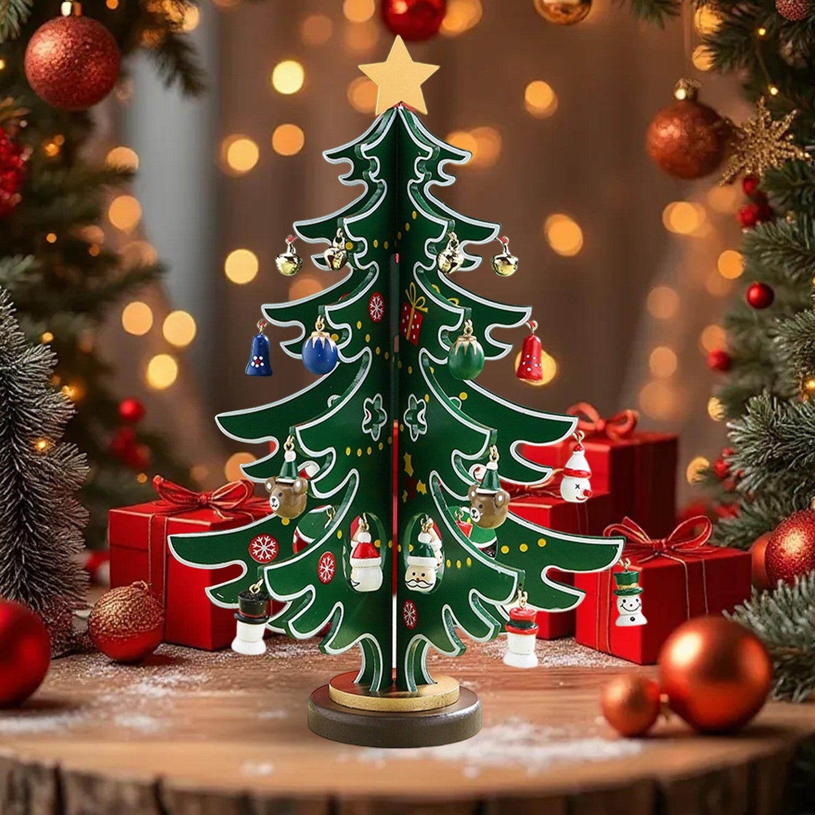 2026 Christmas Advent Calendar 24Days Countdown Advent Calendar Wooden XmasTree