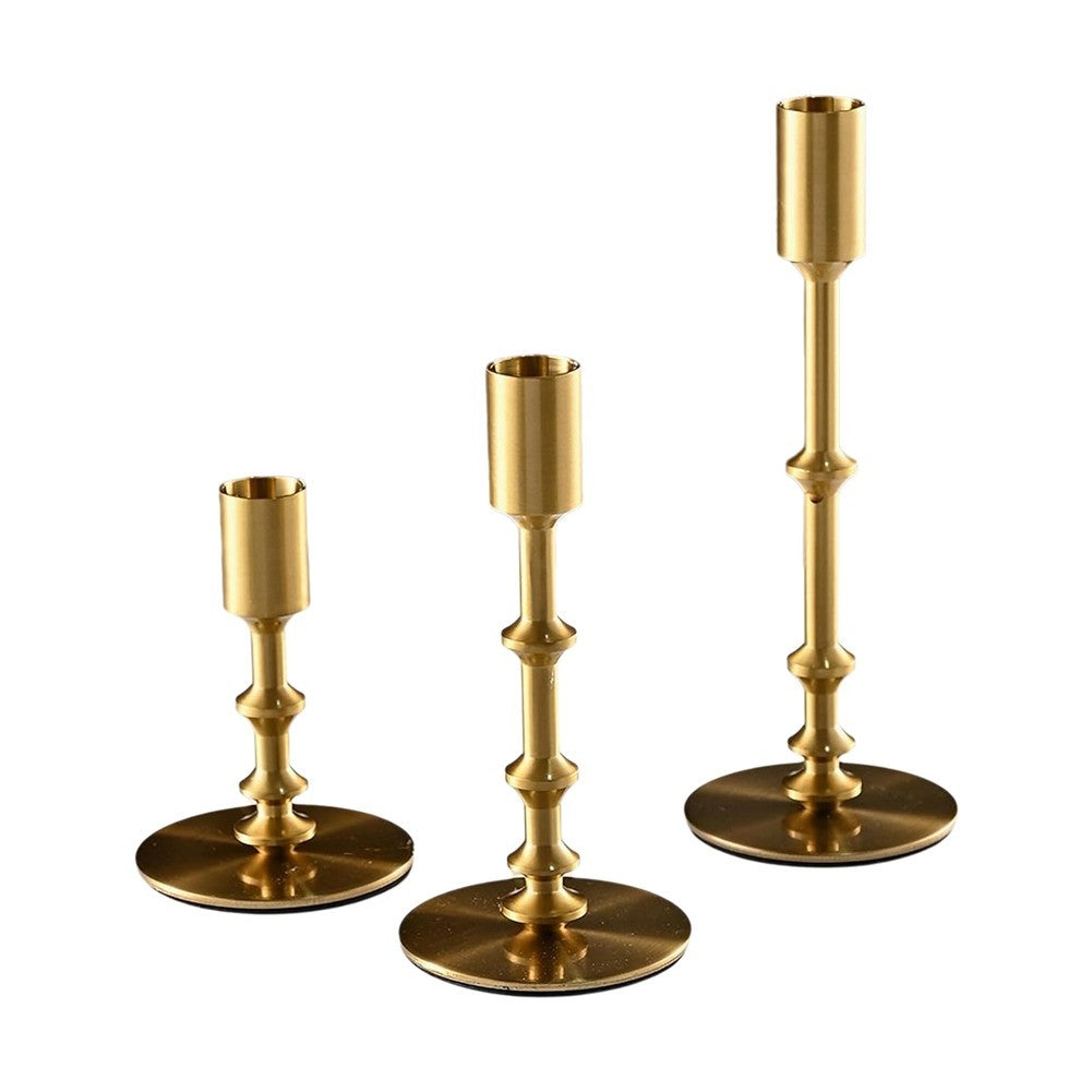 Gold Candle Holders,Modern Candle Stick Holders for Table Mantel Wedding