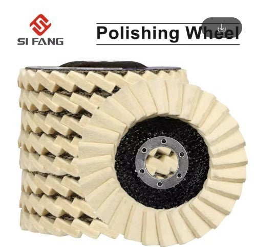 UP 10PCS Wool Felt Flap Disc Metal Working Polishing Buffing Wheel Angle Grinder