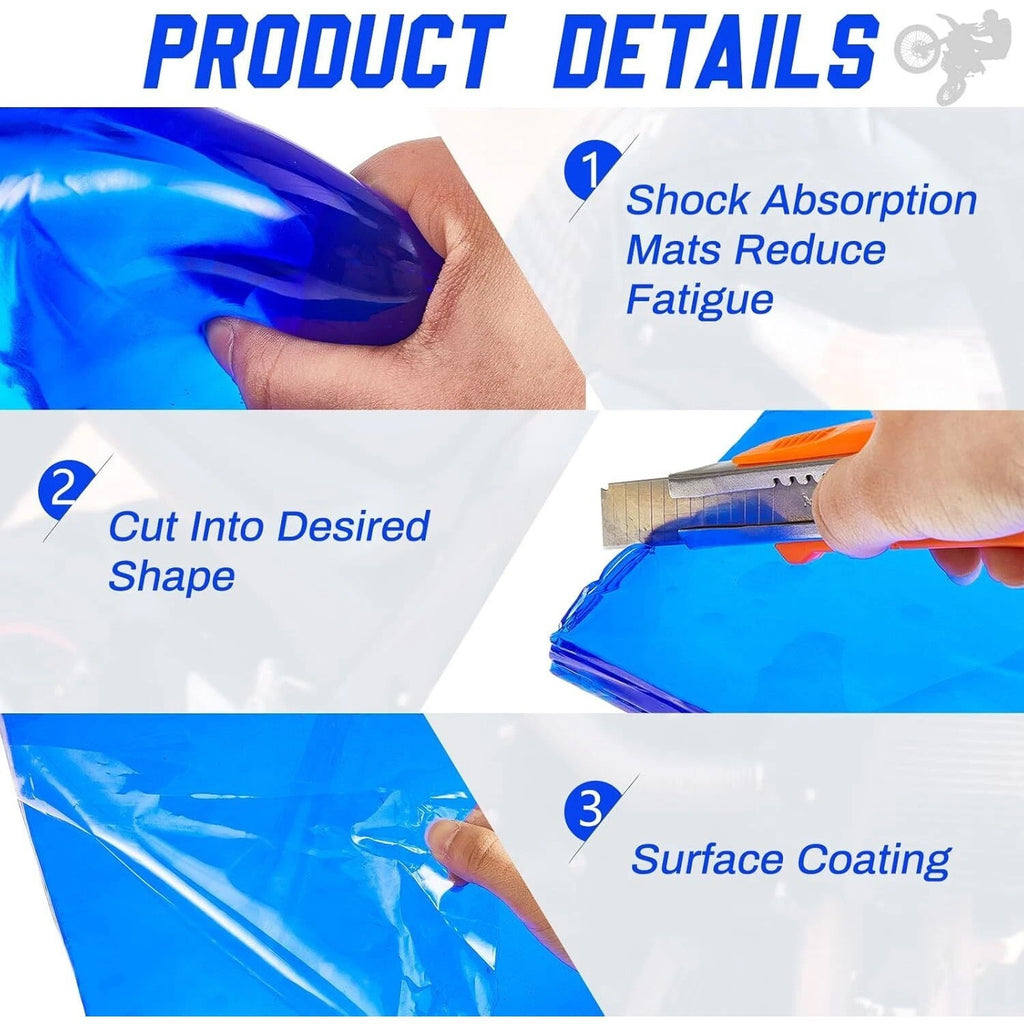 Motorcycle Seat Gel Pad Shock Absorption Mats DIY Soft Cooling Cushion 25*25*2CM