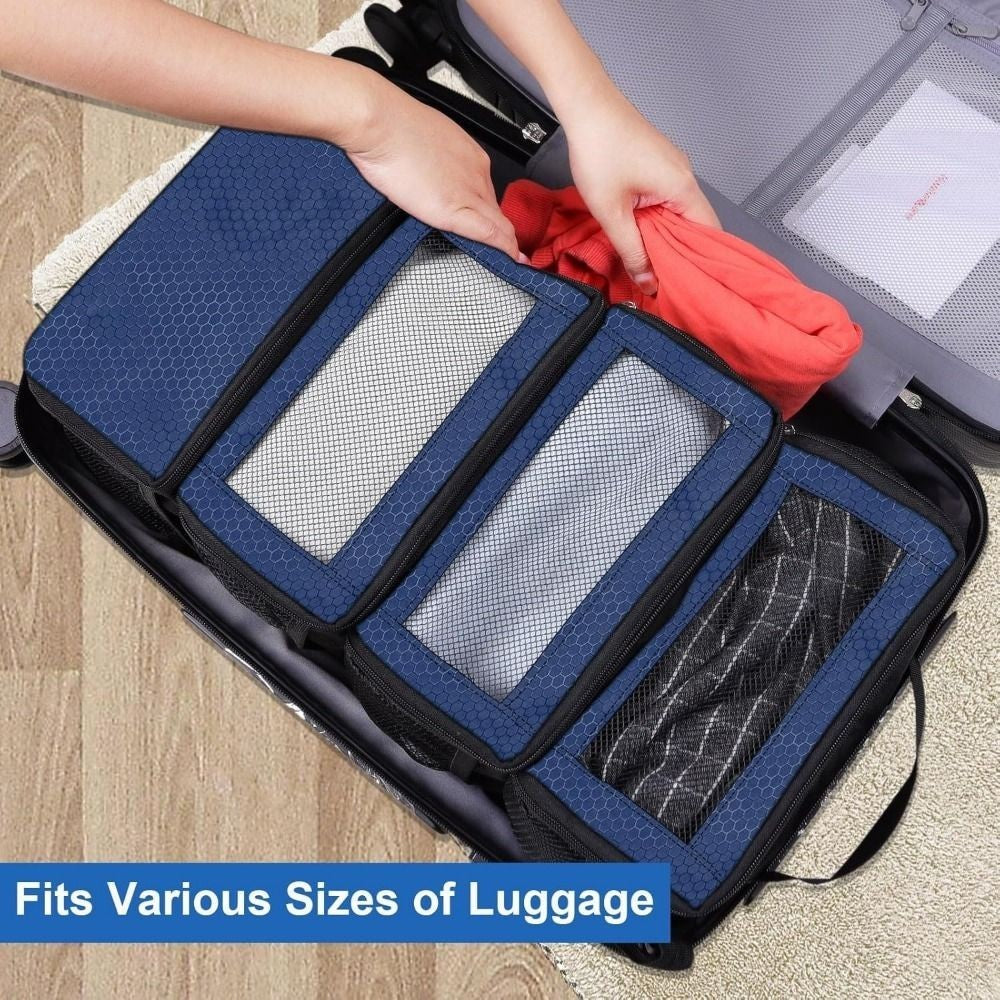 Portable Hanging Travel Shelves Collapsible Hanging Carry on Suitcase StorageBag