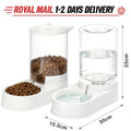 2X Automatic Cat Feeder and Water Dispenser Set 3.2L Pet Food Bowl & Waterer