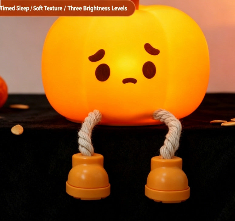 Cartoon LED Night Light Silicone Touch Lamp Dimmable USB Rechargeable Kids Gift