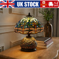 Tiffany Style Table Lamp Handcrafted Art Stained Glass Bedside Lamps Desk Light