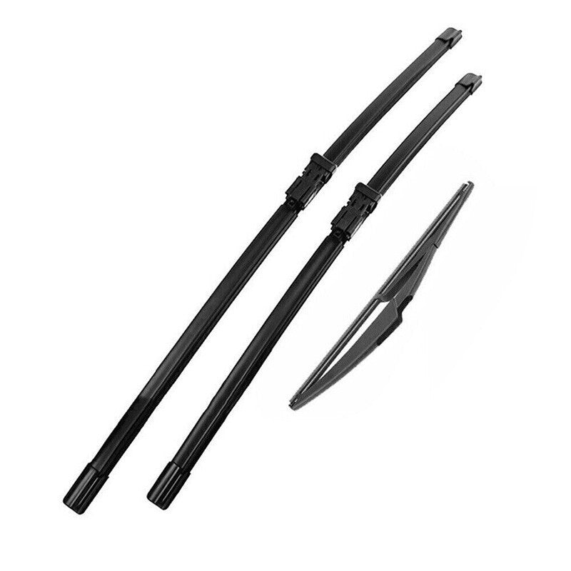 3PCS 24" 14" 11" Front & Rear Windscreen Wiper Blades Set For Fiat 500 Ford KA