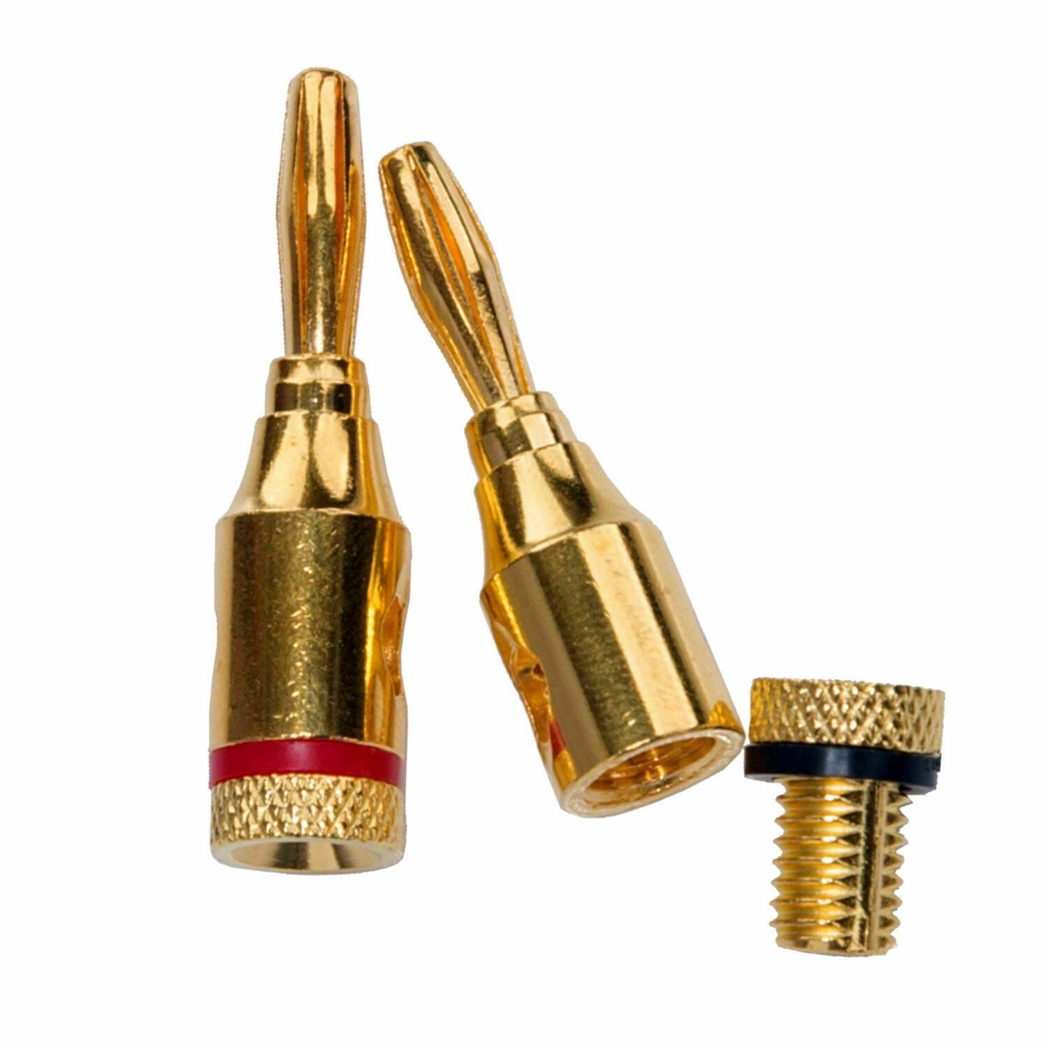 20 x 4mm Gold Plated Musical Audio Speaker Cable Wire Connector 4mm Banana Plugs