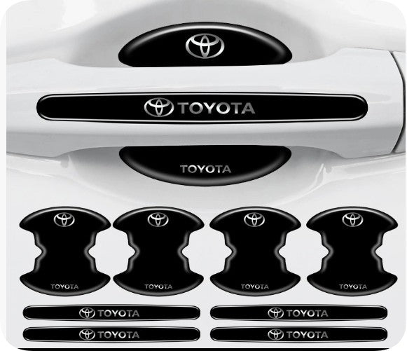 Set of 8 Clear Door Handle Cup Scratch-Proof Stickers for Toyota Vehicles