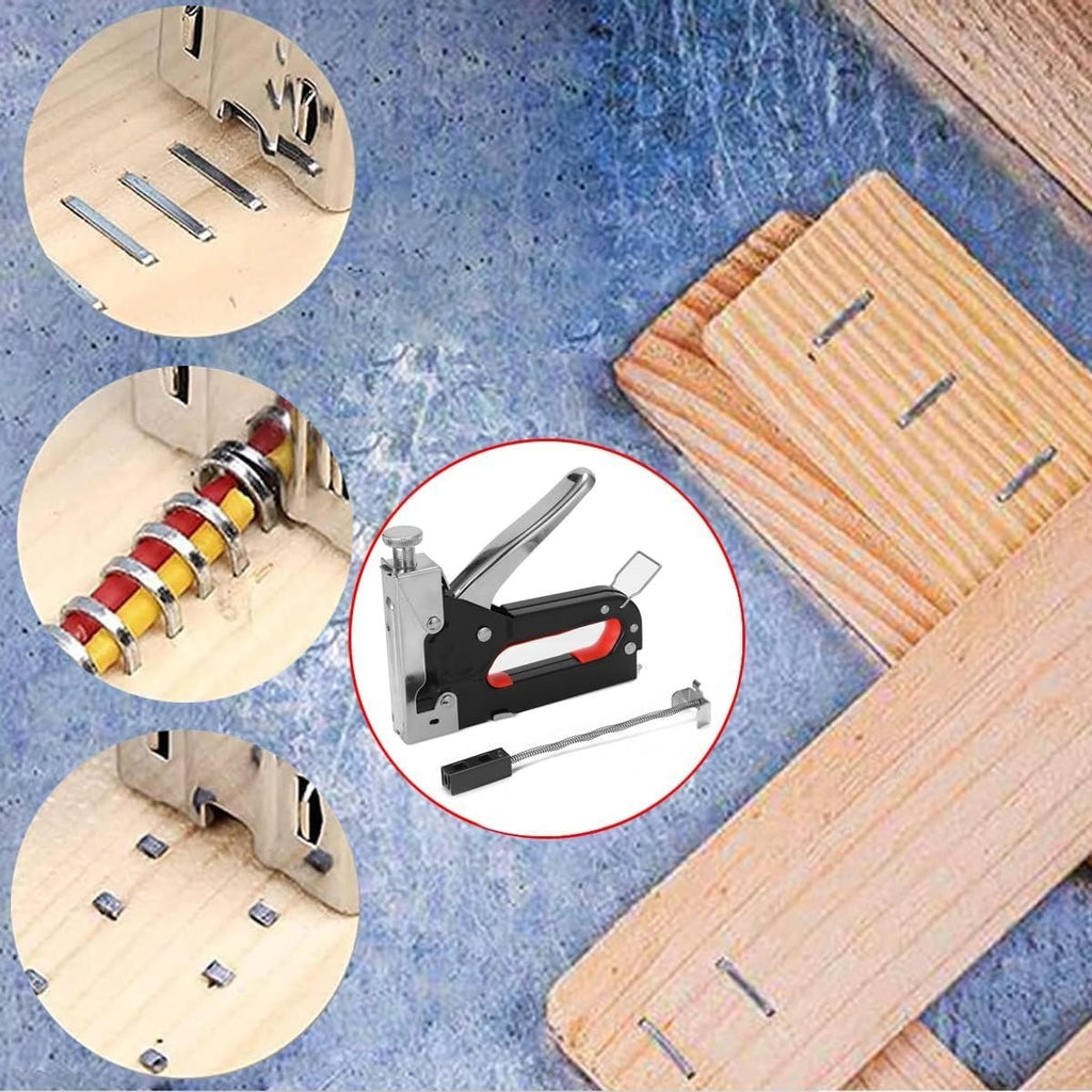 Staple Gun Heavy Duty Tacker Upholstery Woodworking + 1000 Staples Craft Tool