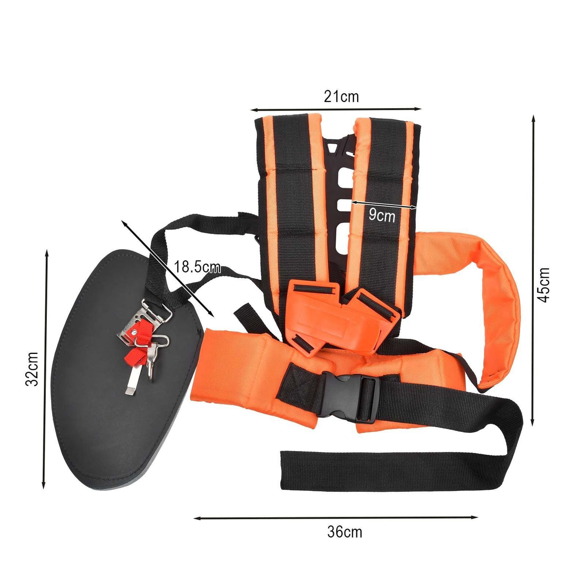 Adjustable Padded Shoulder Harness Strap Garden Brush Cutter & Trimmer Strimmer