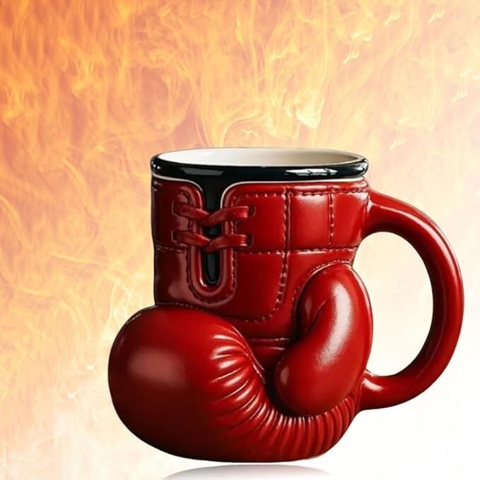 12Oz Boxing Glove Mug, Novelty Shaped Boxing Mug,Sports Lovers Coffee Cup Gift