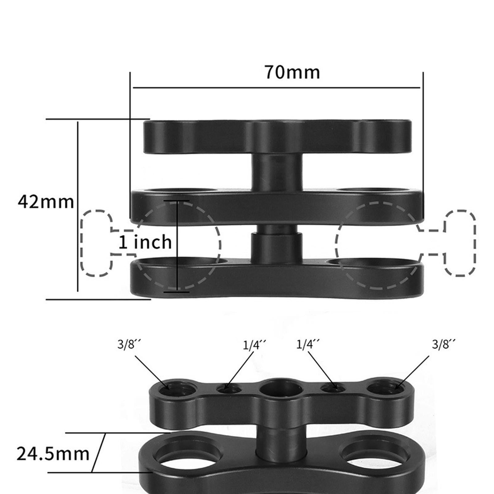 Standard 1" Ball Clamp for Underwater Diving Light Tray System Arms System