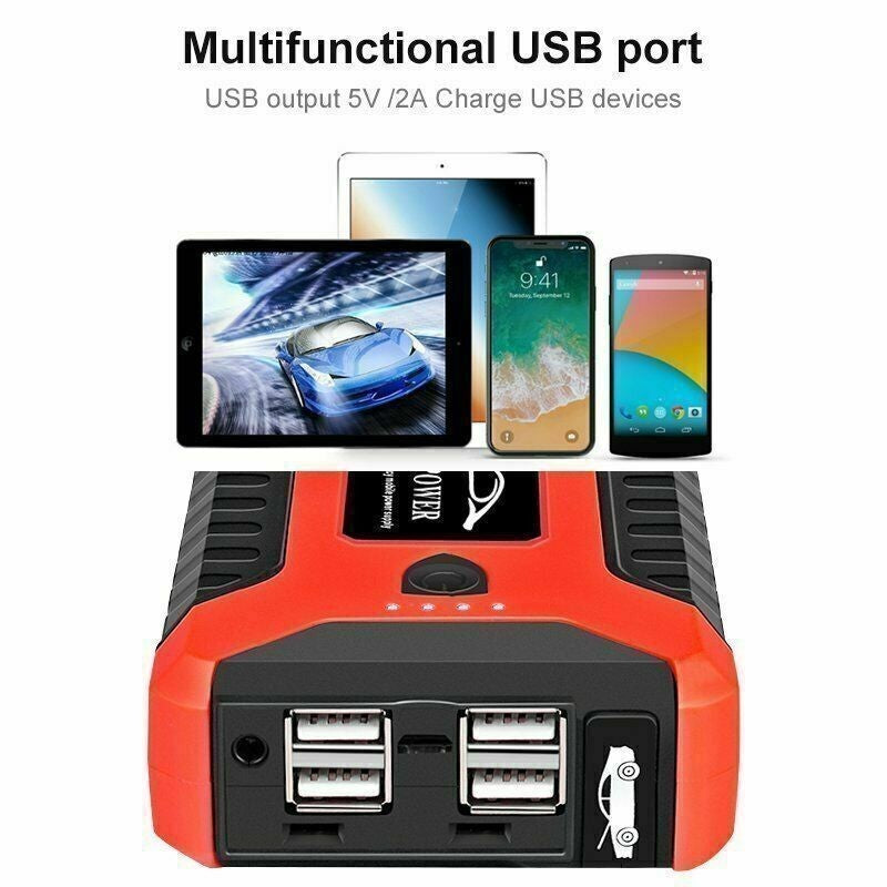 99800mAh Car Jump Starter Pack Booster Battery Charger Emergency Power Bank UK